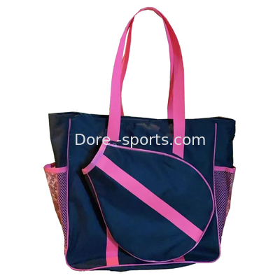 Custom Tennis Racket Bag Padel Tote Carry Bag Hot Pink Wholesale Zipper Sports Pickleball Paddle Bag