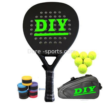 OEM Customize Logo Professional Design Padel Racket 3K 12K 18K Beach Tennis Rackets Carbon Fiber
