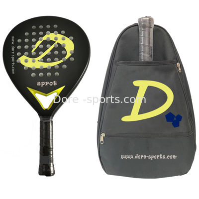 OEM Manufacturer Popular Full Carbon Fiber Teardrop Shape Custom Design Padel Racket & Padel Racket Sport Bag Set