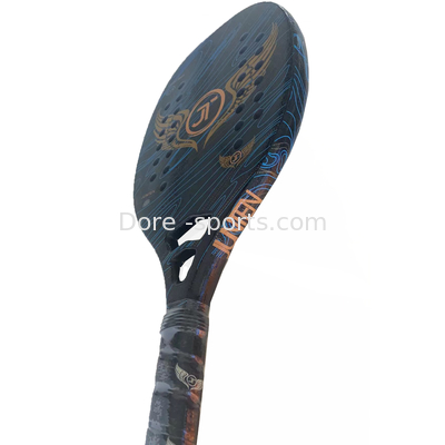 OEM   Painting Beach Tennis Shinny Logo Rackets Plate Tennis Racket Carbon Fiber 22mm  Beach Tennis Racket Bag Set