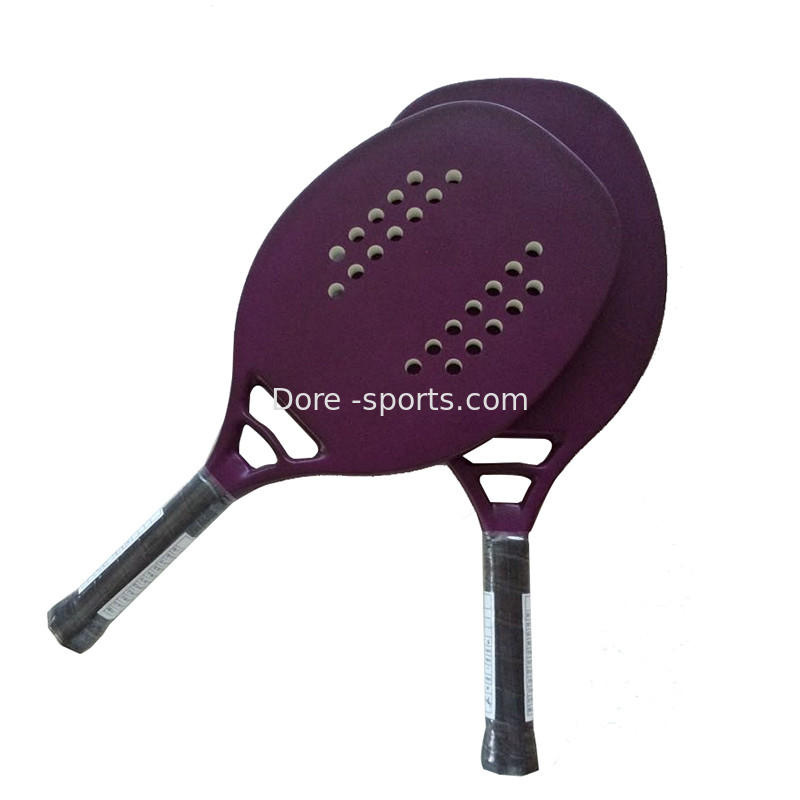 Custom  High End Padel Racket With Multiple Holes At The Triangle For The Play Beach Tennis